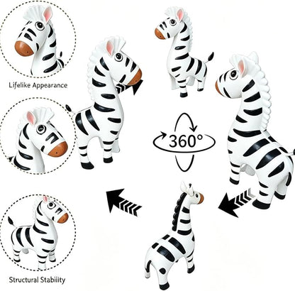 Metal Zebra Figurine Garden Outdoor Sculptures Decor | Cartoon Metal Zebra Statues for Garden, Fence,Porch,Lawn or Shelf Home Decor