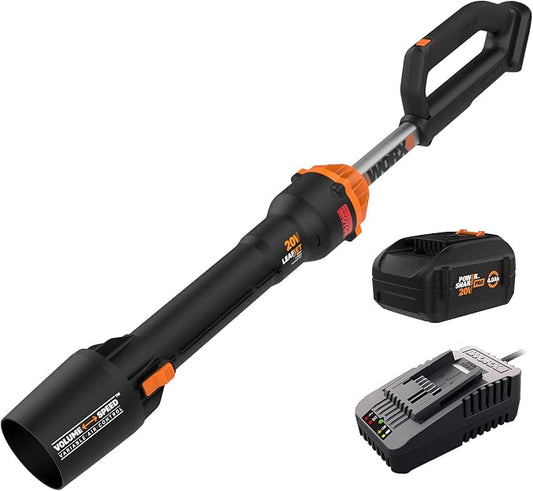 WORX 20V LEAFJET Cordless Leaf Blower with Power Share Brushless Motor - WG543 (Battery & Charger Included) & Worx WG163 GT 3.0 20V PowerShare 12" Cordless String Trimmer & Edger
