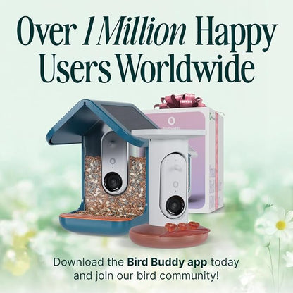 Birdbuddy Solar Hummingbird Feeder with Camera, AI Bird ID, 2K Video, Photo