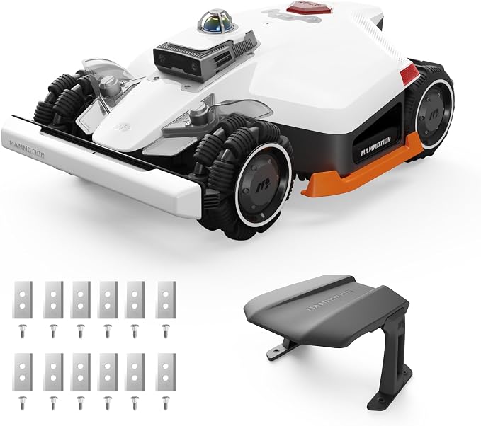Mammotion LUBA 3 AWD 3000 Robot Lawn Mower with Garage (Ship Separately) | 360° LiDAR+NetRTK+AI Vision, Wire Free for 0.75 Acre, AWD for 80% Slopes, 30 Multi-Zone Management, Cutting Height 1.0"-2.7"