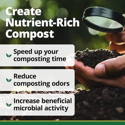 TeraGanix TCM Premium Bokashi Bran, Compost Accelerator, Rice Bran Mix, Odor Eliminator, Bokashi Compost Starter for Kitchen Compost Bin & Soil (2 Lb)