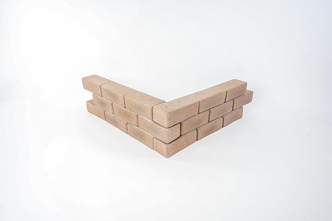 Raised Garden Bed Brick Style Planter Box - Polyurethane 24" x 8" Modular Planter Box Panels Designed for Curves and Straight Edges (4 Panel Pack)