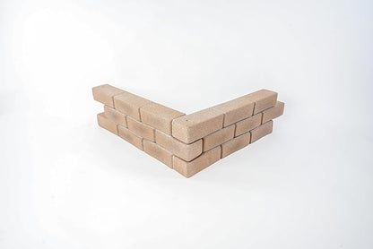 Raised Garden Bed Brick Style Planter Box - Polyurethane 24" x 8" Modular Planter Box Panels Designed for Curves and Straight Edges (4 Panel Pack)