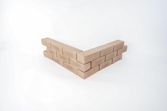 Raised Garden Bed Brick Style Planter Box - Polyurethane 24" x 8" Modular Planter Box Panels Designed for Curves and Straight Edges (6 Panel Pack)