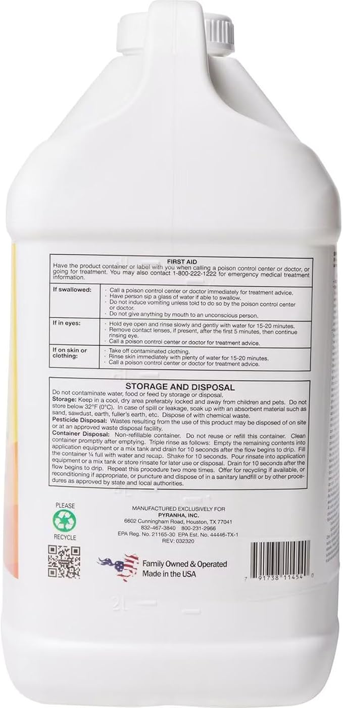 PYRANHA 1-10 HPS Concentrate Refill - 2.5 Gallon for 30 Gal Automatic Spray Systems Indoor Barn Fly Control | Repels Horn, Deer, Horse, Stable, & Face Flies, Midge