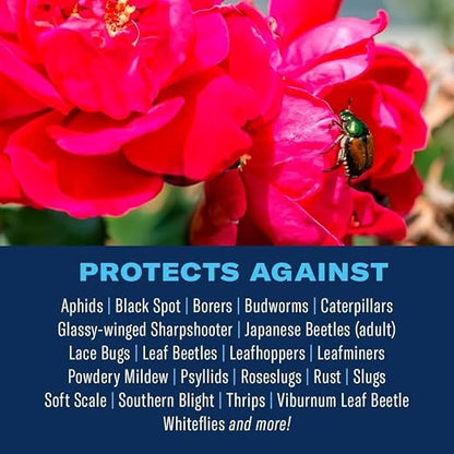 BioAdvanced All-In-One Rose and Flower Care Granules - Fertilizer, Insect Control & Disease Control - Prevents Pests and Diseases - Up to 6 Weeks Protection - Plant Food - 4 lb Bottle