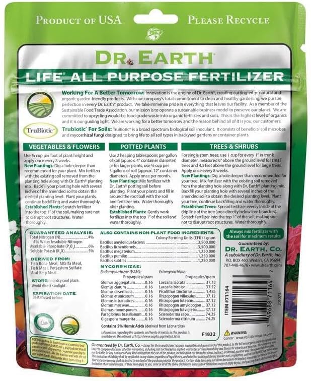 Dr. Earth 91164 1 lb. 5-5-5 MINIS Life All Purpose Fertilizer