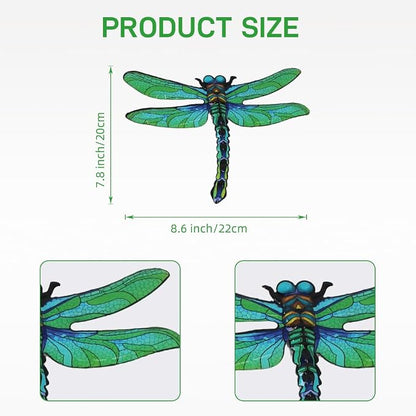 dreamskip Metal Dragonfly Wall Decor Art, 4 Pack Colorful Metal Dragonflies Outdoor Wall Art, Hand Painted Outdoor Wall Decor For Garden, Yard, Fence, Patio, Outside, Living Room Decoration