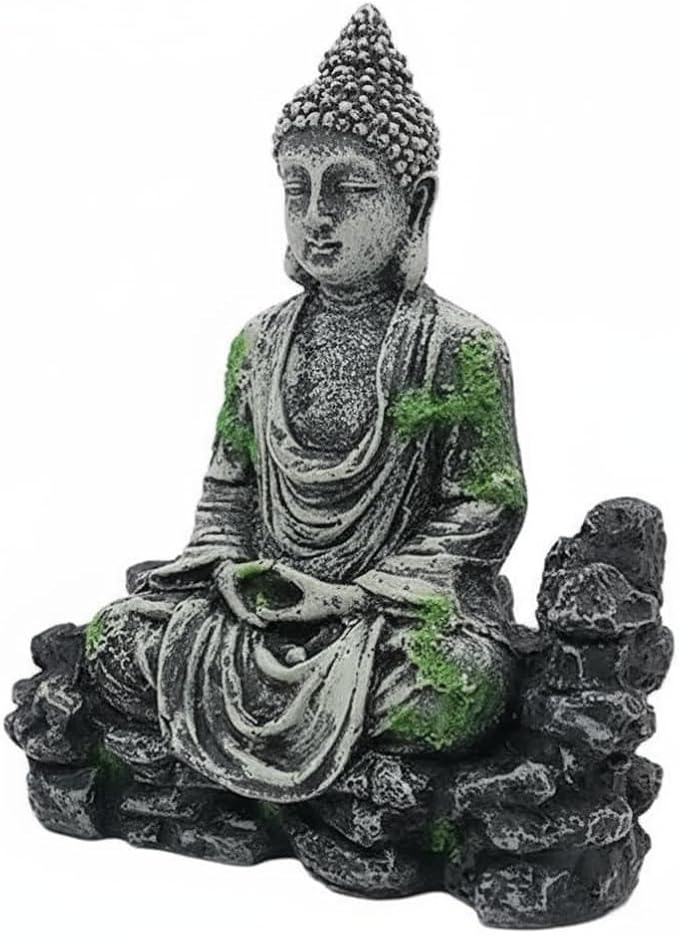 Buddha Meditation Budda Sculpture Decoration for Fish Tanks, Aquarium Decorations, Zen Garden Bonsai Decorations
