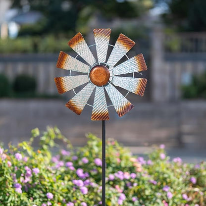 Viveta Metal Wind Spinners, Garden Wind Sculptures & Spinners | Kinetic Wind Spinner for Outdoor Patio Yard Decor