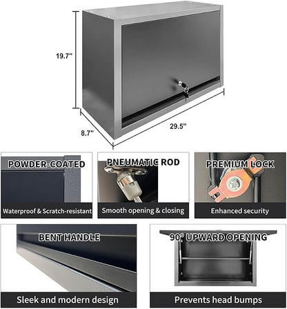 Wall Mounted Cabinet with Removable Shelf,2 Layers Hanging Cabinet,Storage Organizer for Garage Warehouse