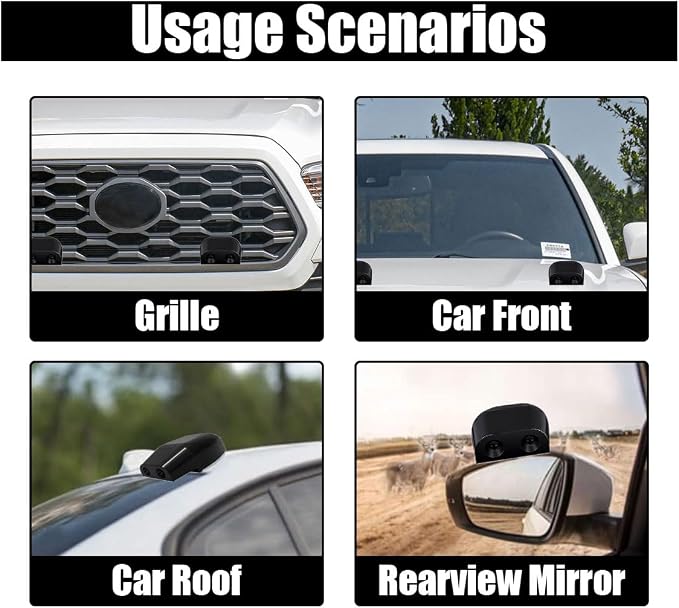 JOYCOURT Deer Whistles for Car, Deer Warning Repellent Devices with Vehicles, Deer Repellent Devices Animal Alert Horn for Cars, Deer Whistles Warning Devices for Cars