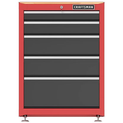 CRAFTSMAN Garage Storage Cabinet, Metal, Freestanding, 5-Drawers (CMST22602RB)