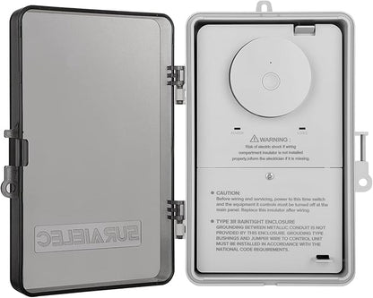 SURAIELEC WiFi Pool Timer, Outdoor Indoor Smart Switch, 40 AMP, 2HP, 120, 240, 277 VAC, Heavy Duty Pool Controller Light Timer Box for Pool Pump, Water Heater, Spa, Powerful Electrical Appliances