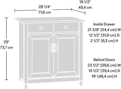 Sauder Edge Water Utility Stand, Versatile Storage Solution, Ideal Home Storage Cabinet - Estate Black Finish