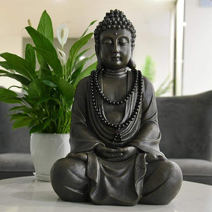 Goodeco 11.4" Meditating Buddha Statue Home Decor - Meditation Gifts for Room/Garden/Patio/Deck/Porch Yard Art Decoration, Zen Decor Buda Statue