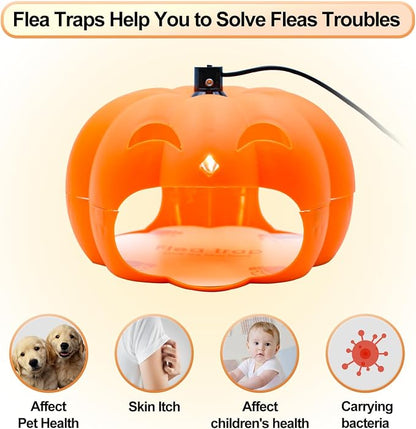 Flea Traps for Inside Your Home with Light, Flea Light Trap for Bug USB Charing Insect Pest Control Traps for Kitchen, Living Room, Balcony and Bedroom