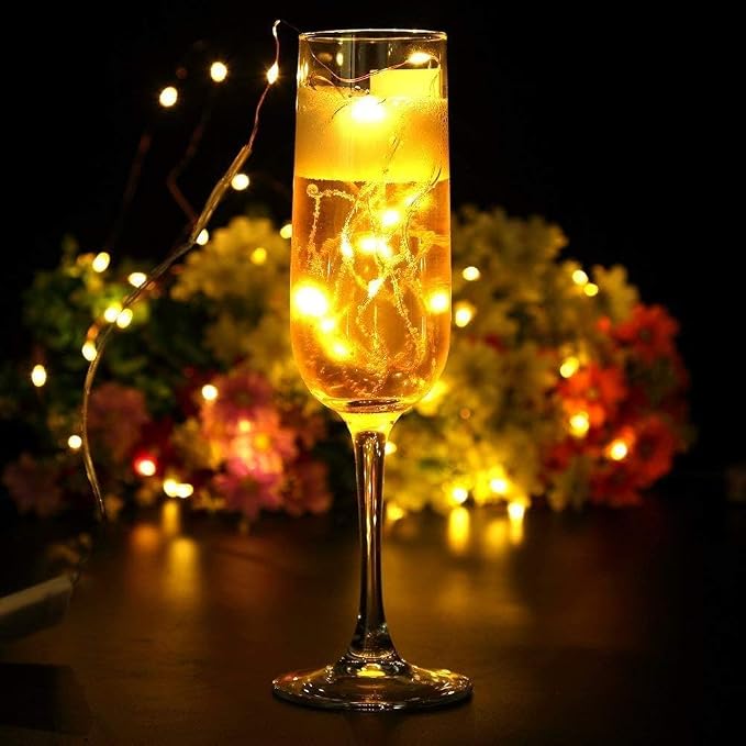 XINKAITE LEDs Fairy Lights,String Lights for Indoor&Outdoor Bedroom, Christmas, Parties, Wedding, Centerpiece, Decoration,Battery Operated (10Ft/3M Warm White)