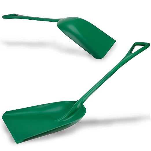 SPARTA Polypropylene Sanitary Shovel, One-Piece Food Handling Scoop, Commercial Kitchen and Bulk Ingredient Transfer Tool, 13.75" x 16.5" Scoop, Green (Pack of 3)