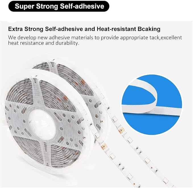 DAYBETTER Led Strip Lights Waterproof, 32.8ft(2 Rolls of 16.4ft) Led Tape Lights Color Changing 300 LEDs Light Strips Kit with 44 Keys Ir Remote Controller and 12v Power Supply for Indoor Outdoor Use