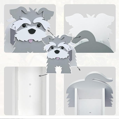 Schnauzer Gray Dog Planter, Cute Animal Shape Flower Planters, Plant Pots for Indoor/Outdoor Garden Decor, Unique Gifts/Souvenirs for Pet Lovers