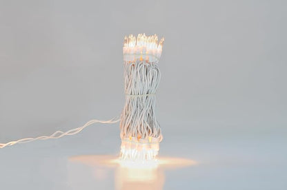 Brite Star 100 Count Mini String Christmas Lights, Clear - 22 feet Indoor/Outdoor Christmas Tree Lights with White Wire