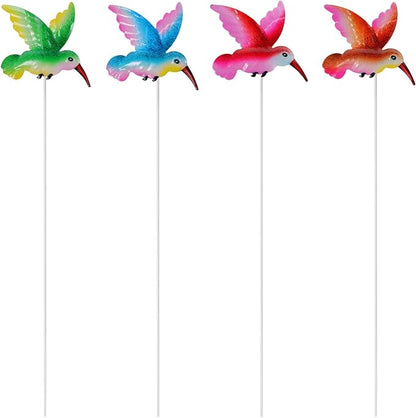 Toddmomy Hummingbird Garden Stakes Iron Floral Picks Set 3.15 Inch Metal Bird Yard Art for Outdoor Patio Lawn Decorative Plant Accessories