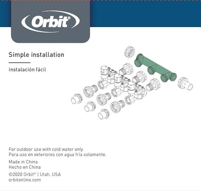 Orbit 57183 3-Port Irrigation Valve Manifold System