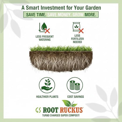 GS Plant Foods Root Ruckus – Dry Soil Zone Conditioner – Humic-Rich Granules with Kelp Components to Support Soil Structure & Nutrient Availability (11 oz)