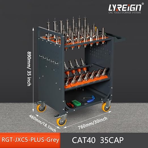 CAT/BT40 Large Capacity CNC Tool Storage Cabinet, CNC Tool Holder Vertical Drawer Cabinet for Warehouse Workshop Factory Garage Machining Centers