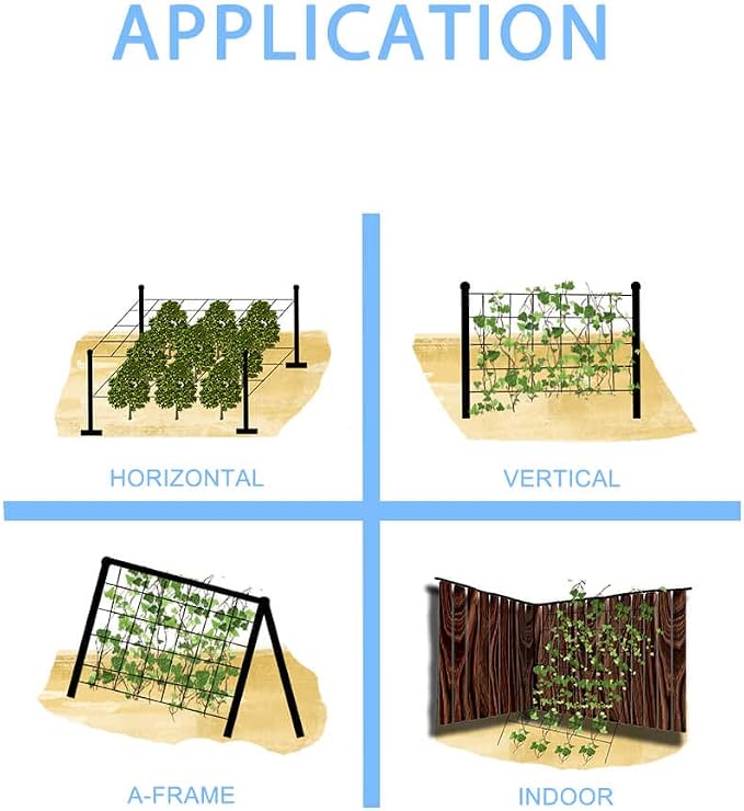 Heavy Duty Green Trellis Netting Roll - 47''x328' Plastic Plant Green Trellis Net for Climbing Plants