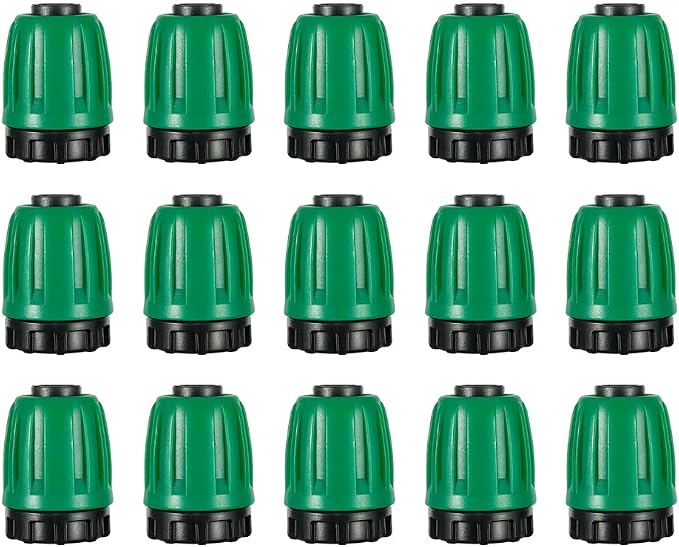 15 Pcs 1/2 Inch Irrigation Tubing End Plugs Drip Irrigation Fittings Drip Line Plugs End Cap for 1/2" irrigation tubing Drip Irrigation System Connection Parts