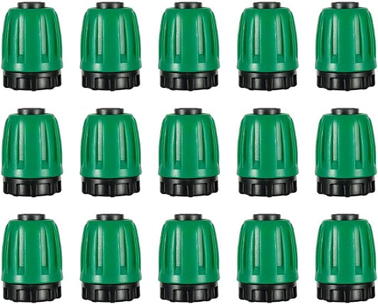 15 Pcs 1/2 Inch Irrigation Tubing End Plugs Drip Irrigation Fittings Drip Line Plugs End Cap for 1/2" irrigation tubing Drip Irrigation System Connection Parts