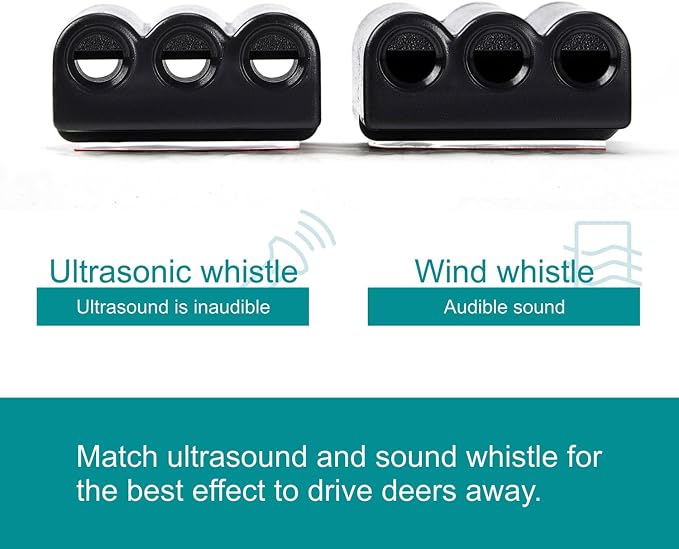8Pcs Deer Whistles Three-Horn Deer Whistle for Car