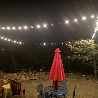 YQL Outdoor Lights Hanging Kit,Globe String Lights Suspension Kit,164ft Black Vinyl-Coated 304 Stainless Steel Cable,String Light Guide Wire,Hook & Eye Turnbuckle Wire Rope Tension | Heavy Duty 164ft Black Vinyl Coated Suspension Kit with Turnbuckle Te...