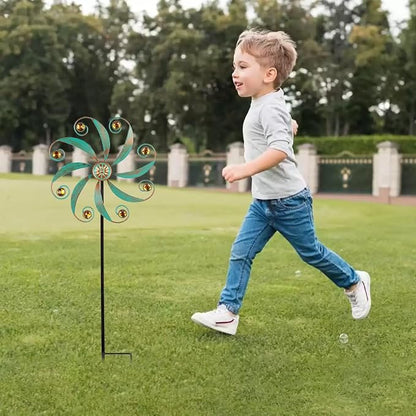 Stargarden Wind Spinner, Metal Outdoor Wind Sculptures & Spinners | Small Garden Pinwheels for Yard and Garden Decor