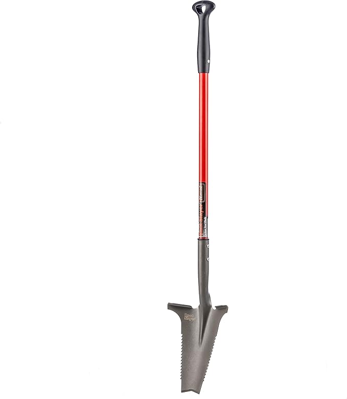 Root Slayer 22311 Nomad Garden Spade, Serrated Edge, Red