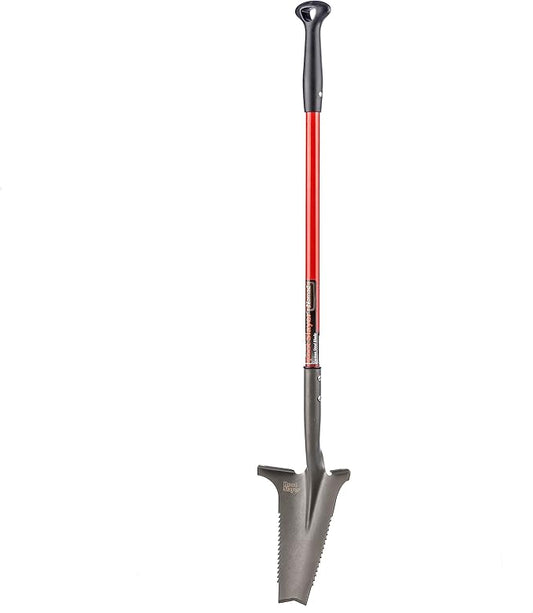 Root Slayer 22311 Nomad Garden Spade, Serrated Edge, Red