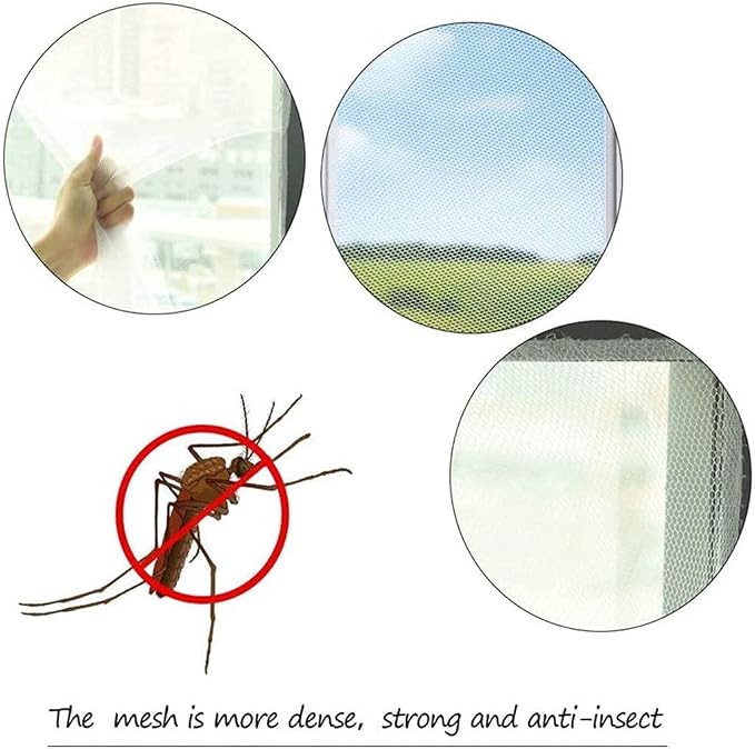 Mosquito Net Cloth Fabric, DIY Insect Pest Barrier Mesh Nets for Porch/Outdoor/Bed/Wedding, Grey 60x120in