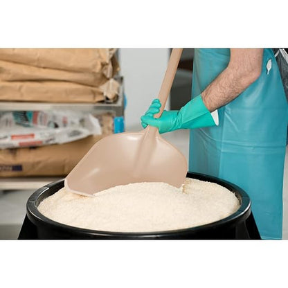 SPARTA Polypropylene Sanitary Shovel, One-Piece Molded Food and Ice Scoop for Commercial Kitchen and Bulk Ingredient Transfer, 10" x 13.75" Scoop, Tan (Pack of 3)