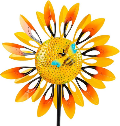 Stargarden Sunflower Wind Spinners, Large Metal Wind Sculptures | Windmill ,Yard Art,Sunflower Decor, for Yard and Garden