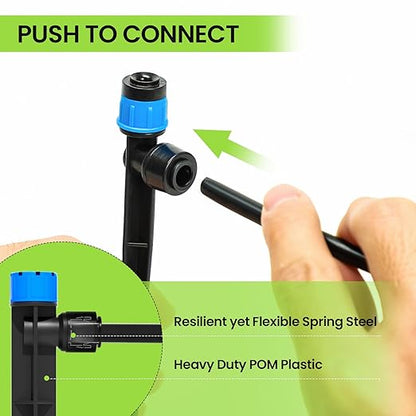 Bonviee 230FT Drip Irrigation System, 33FT 5/16" Mainline, Quick Connect | 33FT 5/16" and 197FT 1/4" Tubing. Garden watering System for Raised Beds, Greenhouses. 70% Water Savings. GRS Certified.