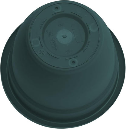 Bloem Ariana 10" Plastic Self-Watering Planter, Charleston Green, 2-Pack | Self-watering disk at the bottom of each pot that acts as a water wick and reservoir for optimal plant health