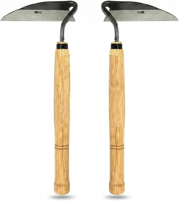 Kana Hoe 217 Japanese Garden Hand Hoe Sickle, Weeding Sickle (Left and Right Hands)