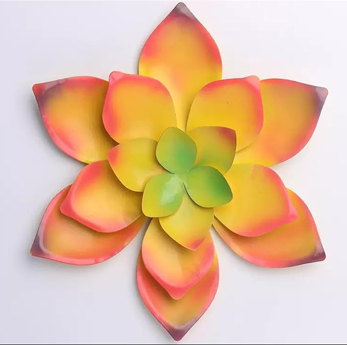 2 Pcs Metal Flower Wall Art Decor