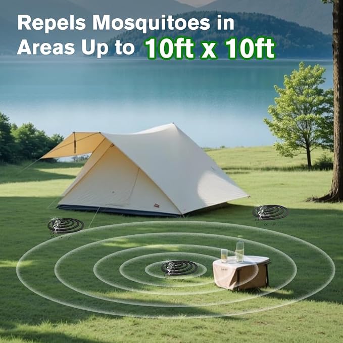 24 Extra Strength Mosquito Repellent Coils with 1 Metal Holder & 6 Stands, Citronella Incense Mosquito Coils Outdoor Patio Yard Camping Use, Long Lasting 6-8 Hrs Plant-Based Mosquito Coil Incense