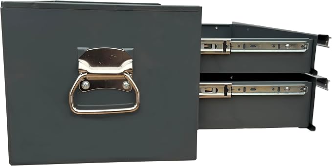 Workington Industrial 2 Drawers Portable Metal Intermediate Box, 26" Middle Tool Chest Cabinet with Ball Bearing Drawer Slides, Steel Tool Storage Box Organizer 4008 Gray