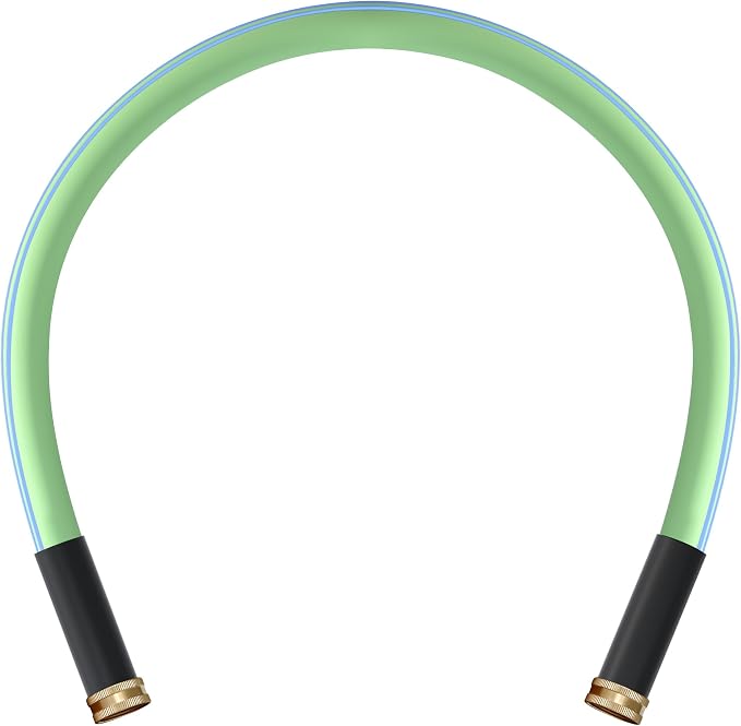 Atlantic Female to Female Lead in Garden Hose 3 ft x 5/8 Inch Green Water Hose Short Connection Leader Hose (3 Feet) | Perfect for Hose Reels & Dehumidifiers – with Solid Brass Connectors