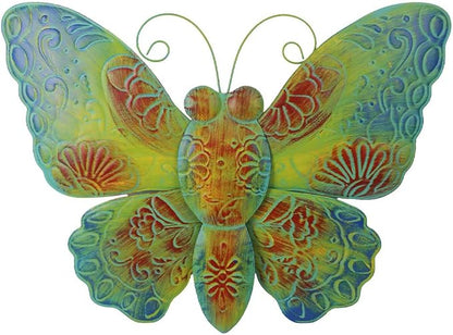 VEWOGARDEN Butterfly Wall Decor, Large Outdoor Metal Hanging Wall Art for Home Outside Patio Garden Fence Decorations, Turquoise