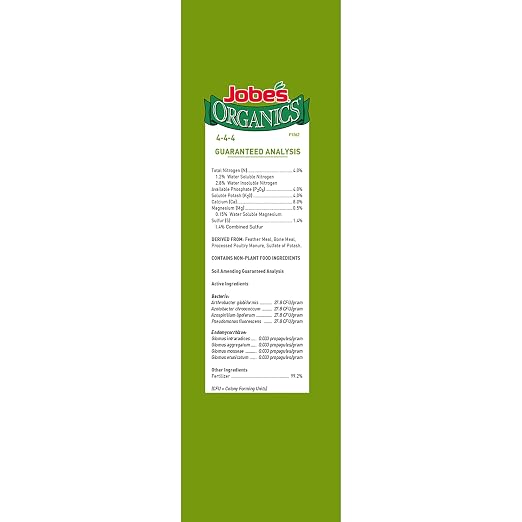Jobe’s Organics Granular All Purpose Fertilizer, Easy Plant Care Fertilizer for Vegetables, Flowers, Shrubs, Trees, and Plants, 4 lbs Bag